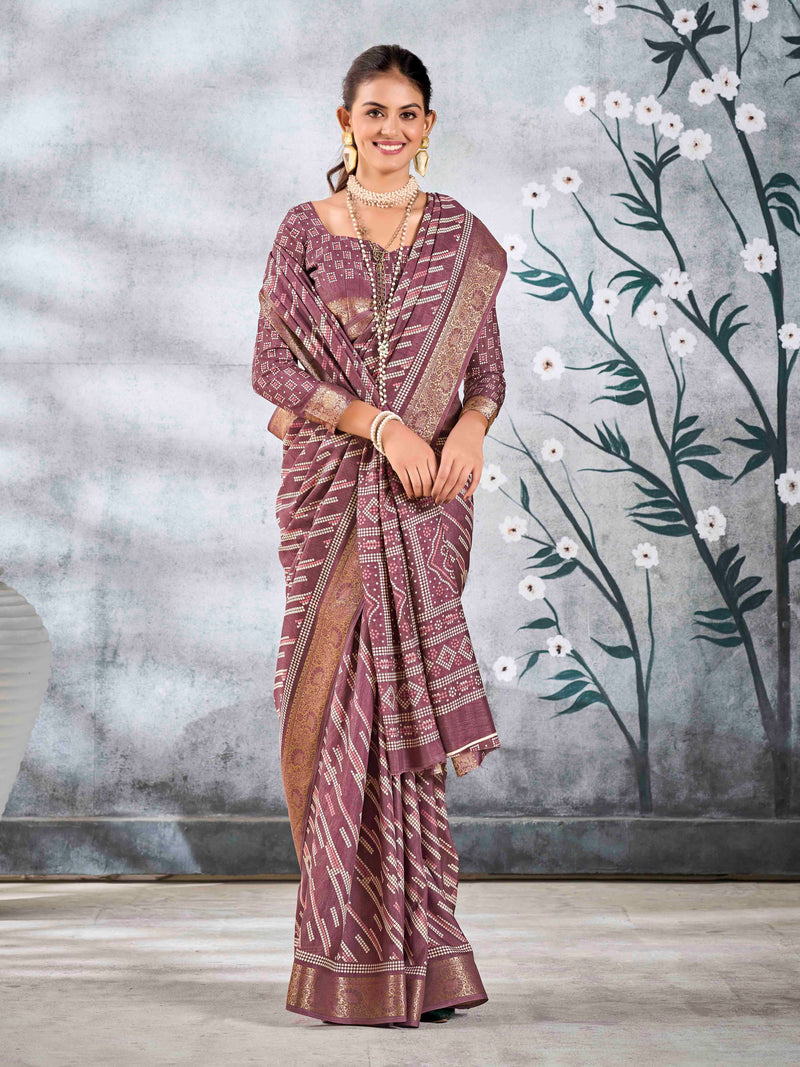 Purple Pure Silk Patola Saree