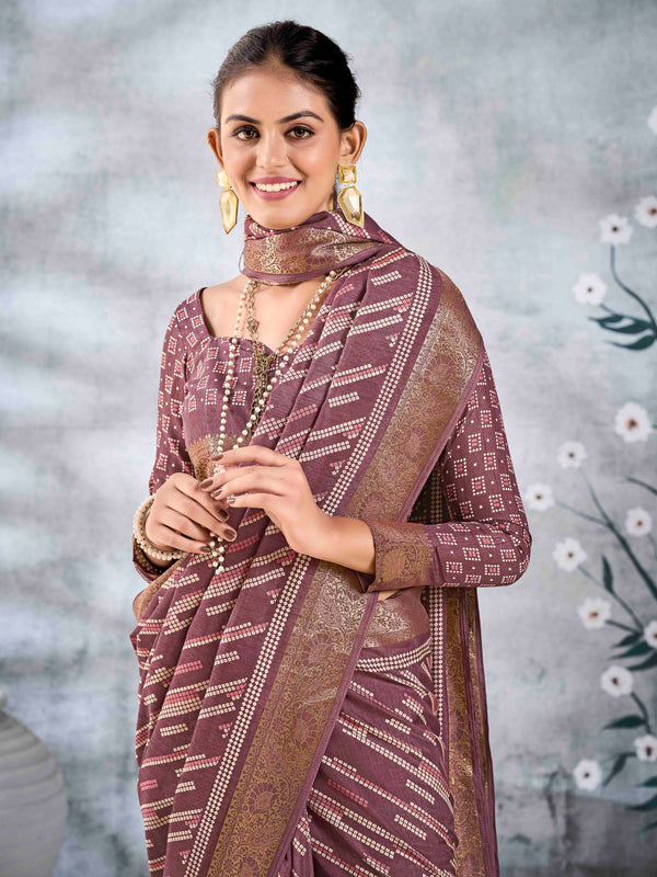 Purple Pure Silk Patola Saree