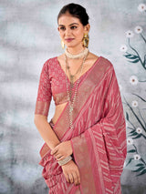 Pink Pure Silk Patola Saree