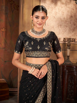 Black Georgette Saree