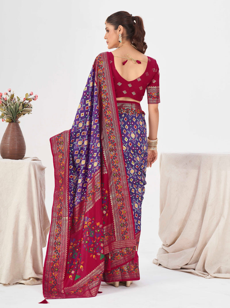 Purple Patola Saree