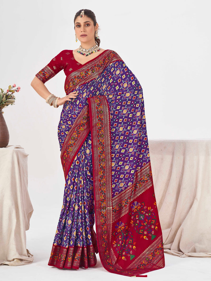 Purple Patola Saree