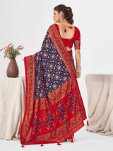 Navy Blue Patola Saree