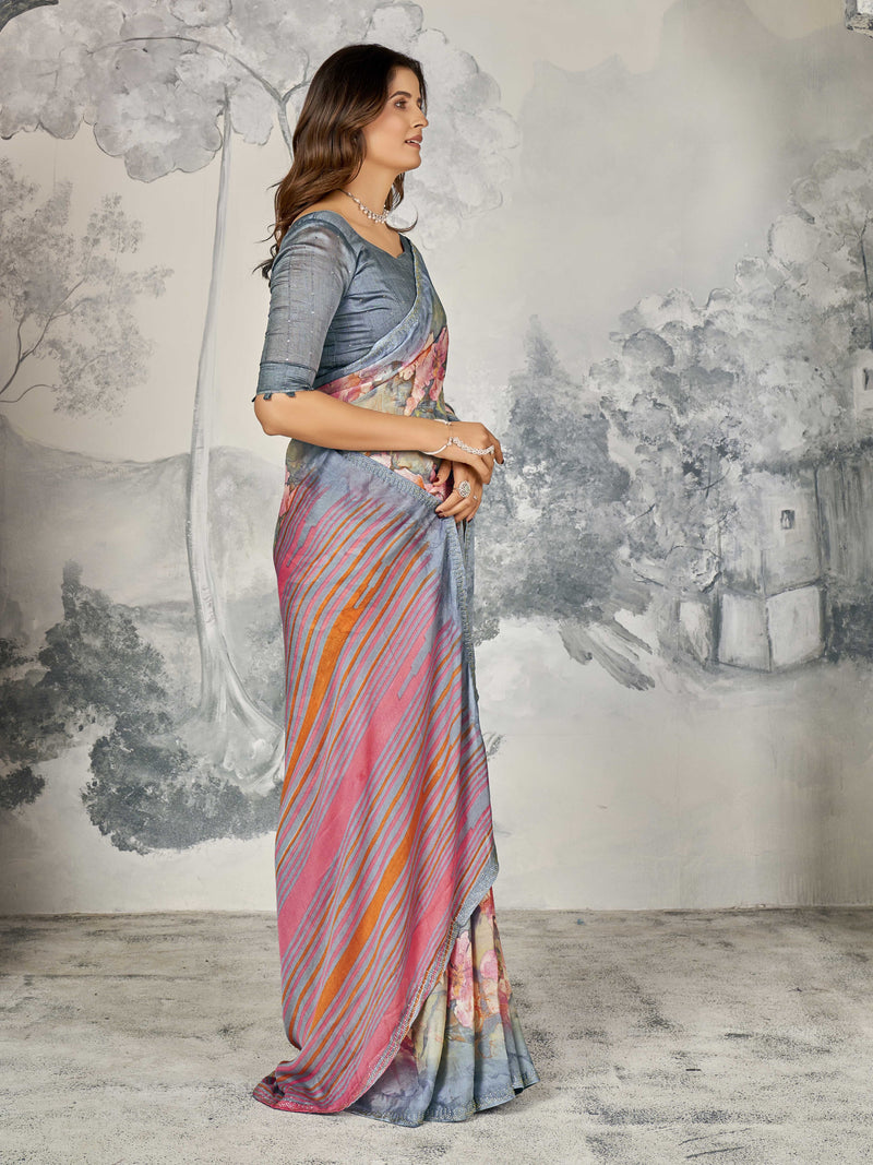 Multi color Maya Silk Saree