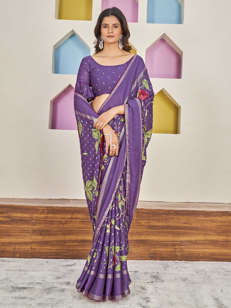 Maya Silk Foil Printed Saree