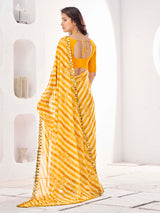 Mellow Yellow Georgette Saree