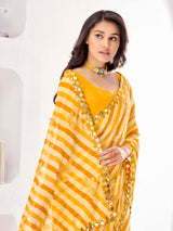 Mellow Yellow Georgette Saree