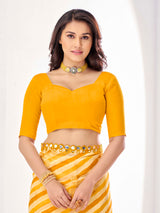 Mellow Yellow Georgette Saree