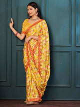 Amber Haze Kalki Mirror Chiffon Saree