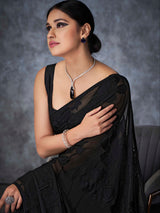 Black Rainbow Brasso Saree