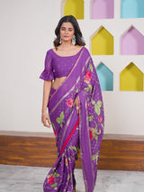 Maya Silk Foil Printed Saree